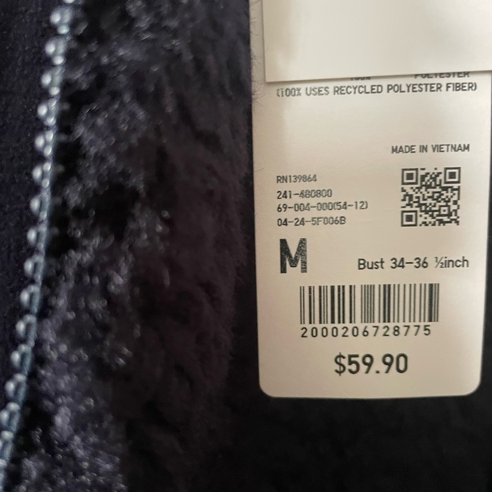 Uniqlo NWT Teddy Fleece Navy zip-up Jacket - Picture 9 of 13